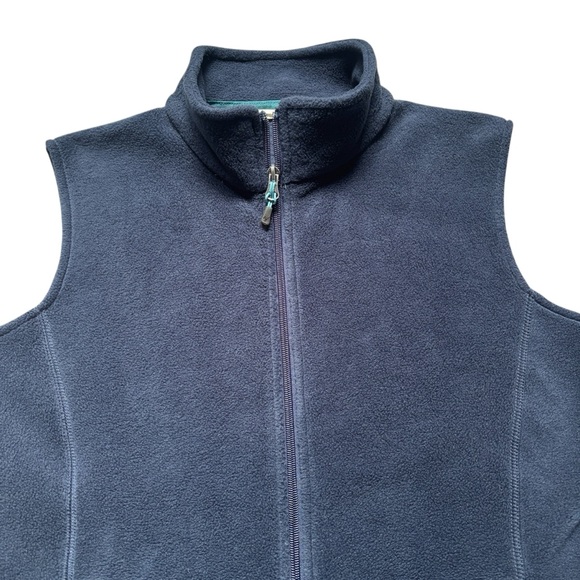 Woolrich Women’s Andes Fleece Navy Blue Zip Up Vest Small - Picture 2 of 9